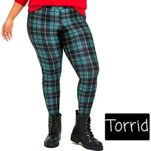 PLATINUM LEGGING - LIQUID TARTAN PLAID Sz 4xl